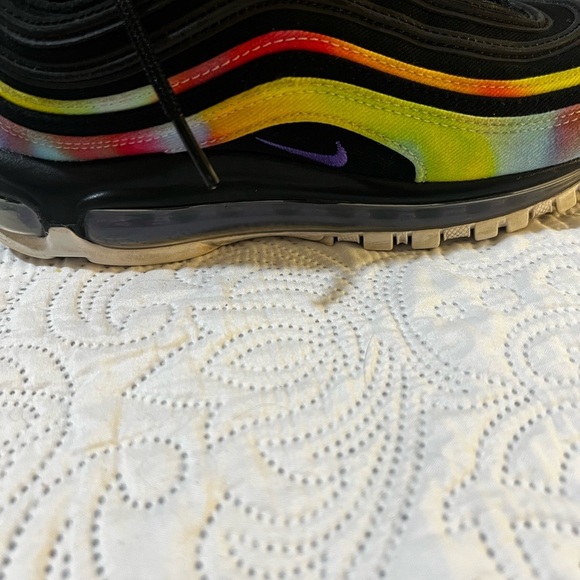 Nike Air Max 97 Tie Dye Black Multi-Color CK0841-001 Sneakers Mens Size 7 - Picture 13 of 13